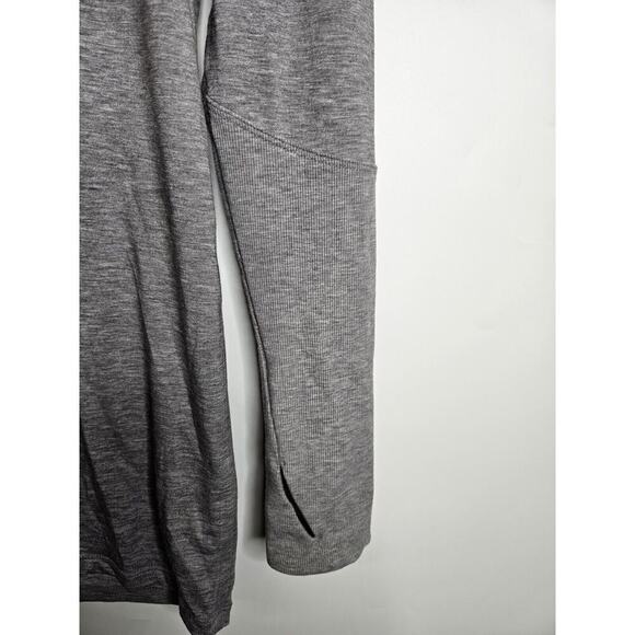 ATHLETA Essence Hooded Tunic Sweatshirt Lightweight Stretch Womens Size XS Grey - Picture 4 of 9